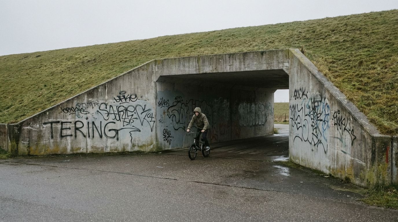 Under the dyke.